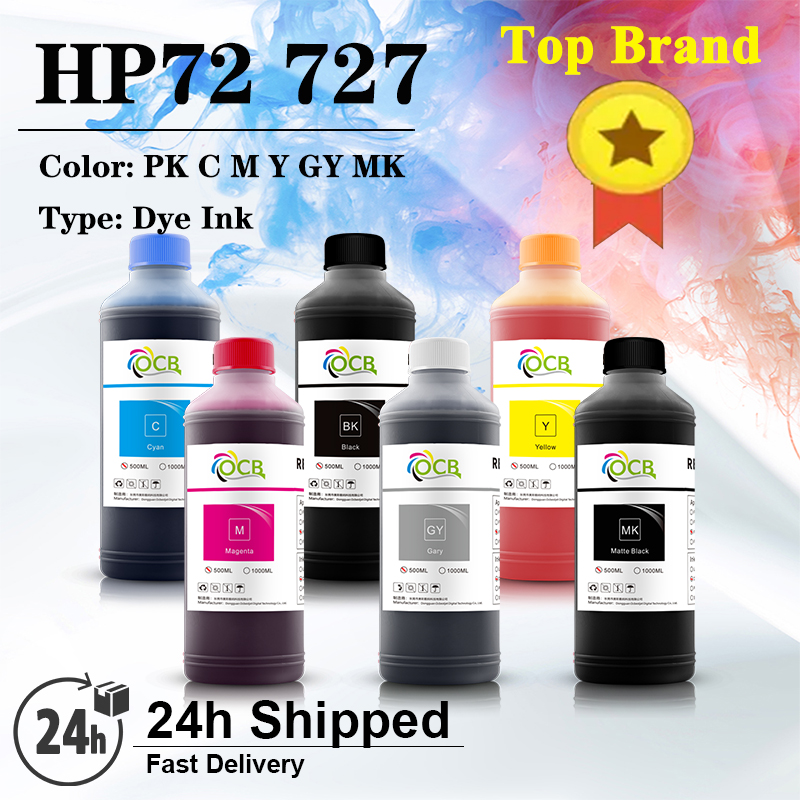 Solvent Printer Ink - 500ML 6 Color Dye Ink for