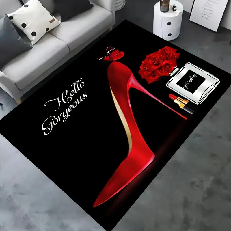 Red High Heel Print Area Rug,  - Commercial Printing Supplies Usa ulasan dan harga