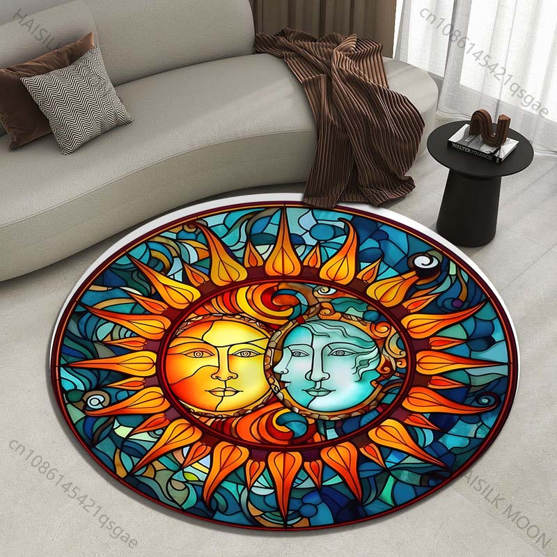 Stained Glass Sun and Moon Har - Commercial Glass Printing ulasan dan harga