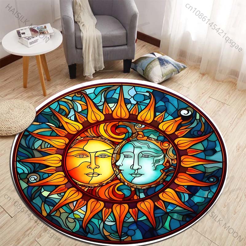 Stained Glass Sun and Moon Har - Commercial Glass Printing ulasan dan harga