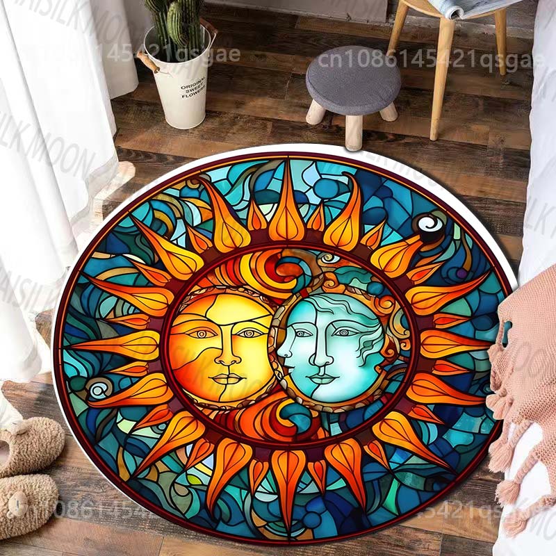 Stained Glass Sun and Moon Har - Commercial Glass Printing ulasan dan harga