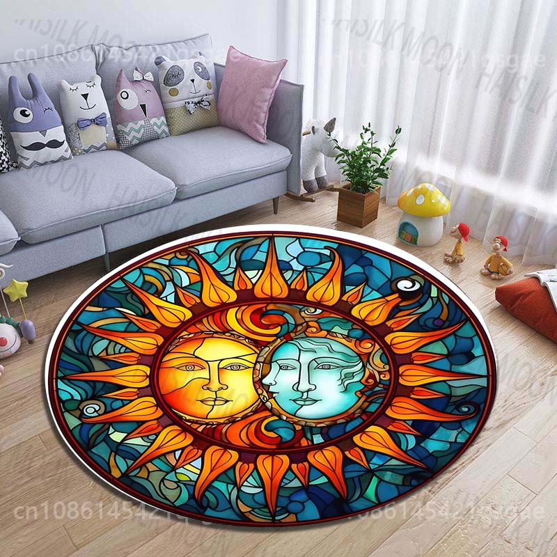 Stained Glass Sun and Moon Har - Commercial Glass Printing ulasan dan harga