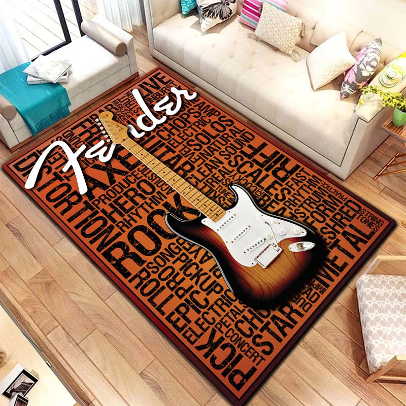 Vintage Rock Music Print Rug E - Commercial Printing And Design ulasan dan harga