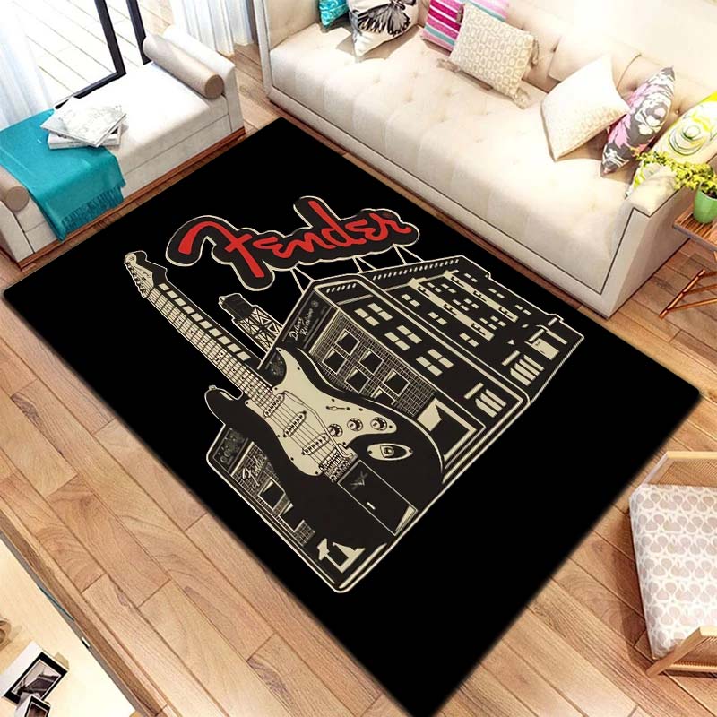 Vintage Rock Music Print Rug E - Commercial Printing And Design ulasan dan harga