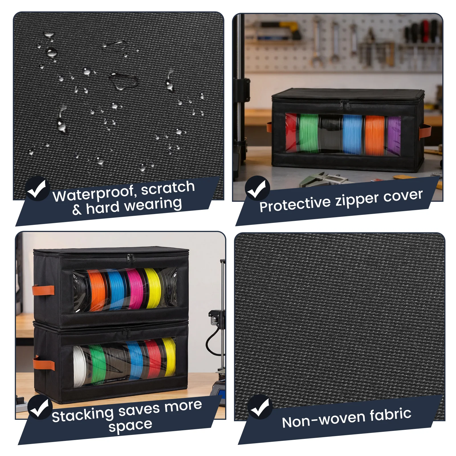 4Pcs Filament Storage Box Larg - Commercial Fabric Printing Machine ulasan dan harga