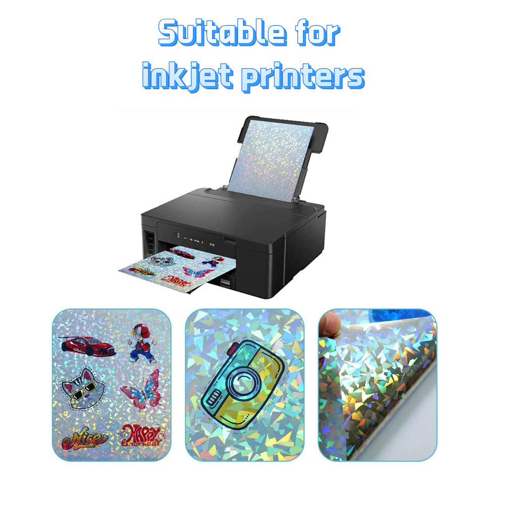 10 Sheets Holographic Sticker  - Commercial Vinyl Printing ulasan dan harga
