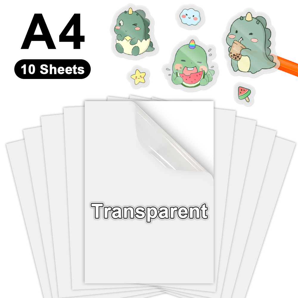10 Sheets Transparent Printabl - Commercial Vinyl Printing ulasan dan harga