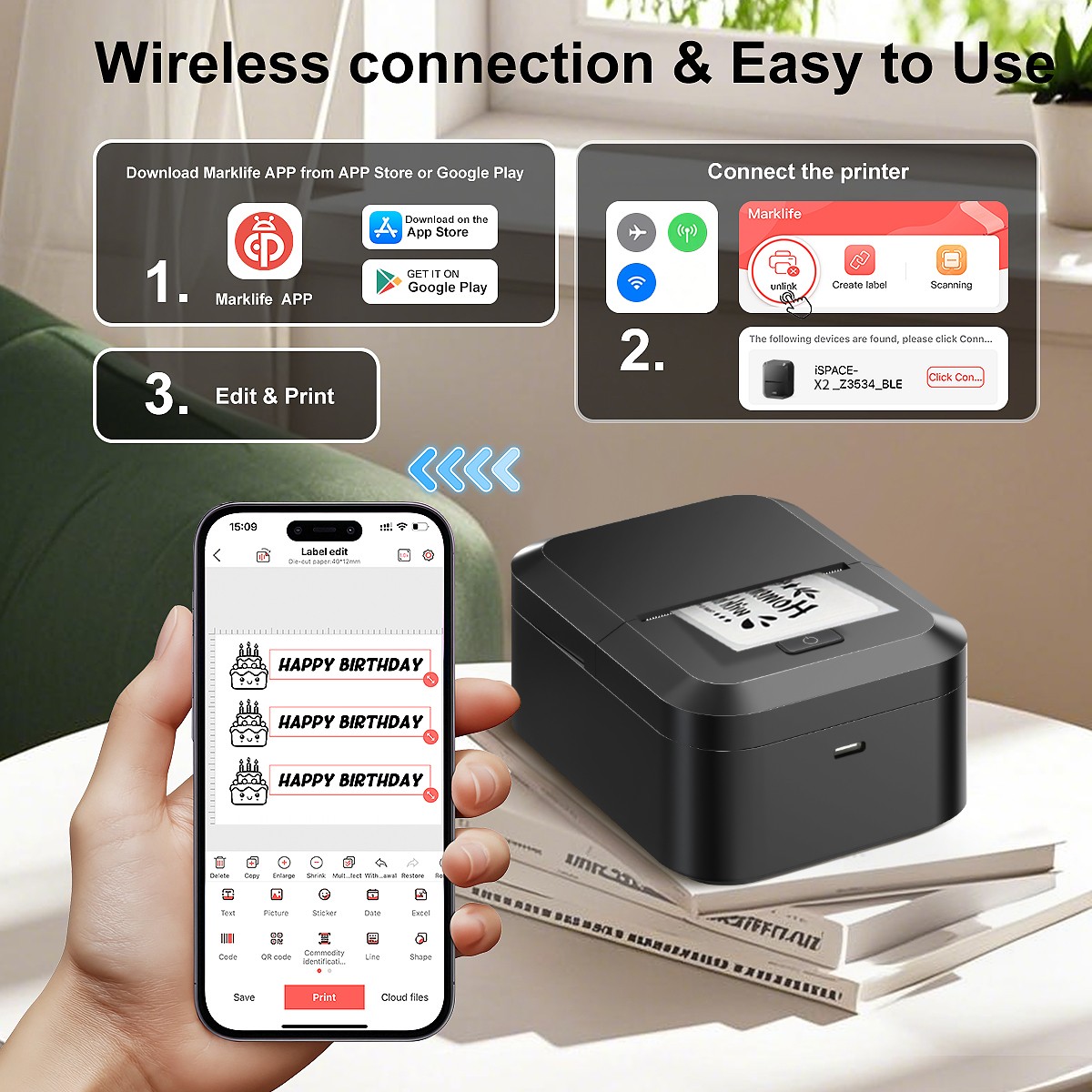 Marklife X2 Portable Thermal P - Commercial Printing Network ulasan dan harga